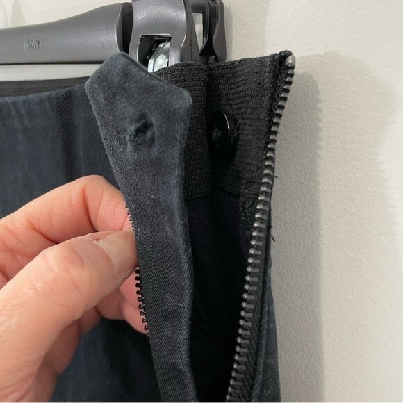 Everlane The Side Zip Stretch Pull On Cotton Black Pants Ankle Crop Size 6 - Picture 4 of 8